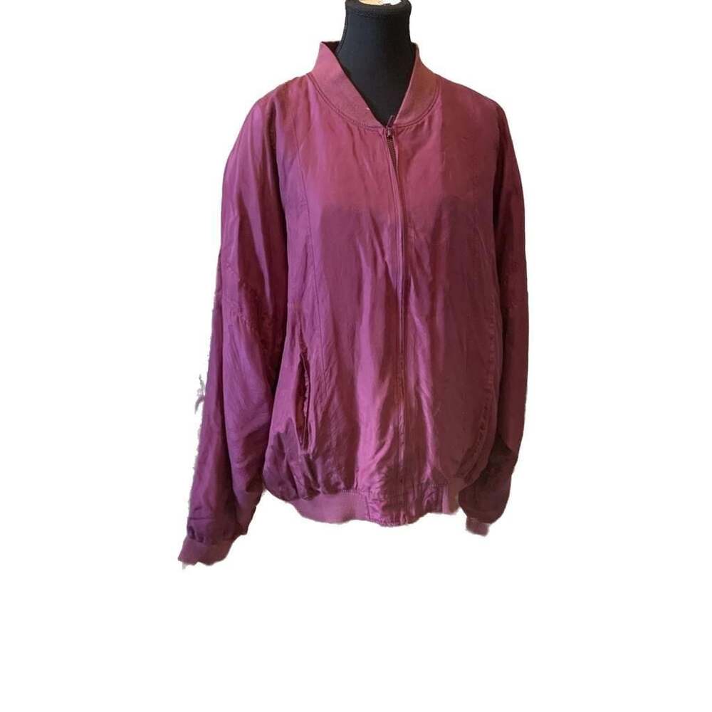 Zone Five Vintage 100% Silk Blue Tracksuit Jacket